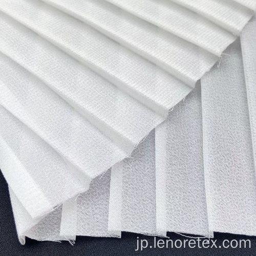 100％ポリエステル織物ホワイトシフォンクレーププリーツ布